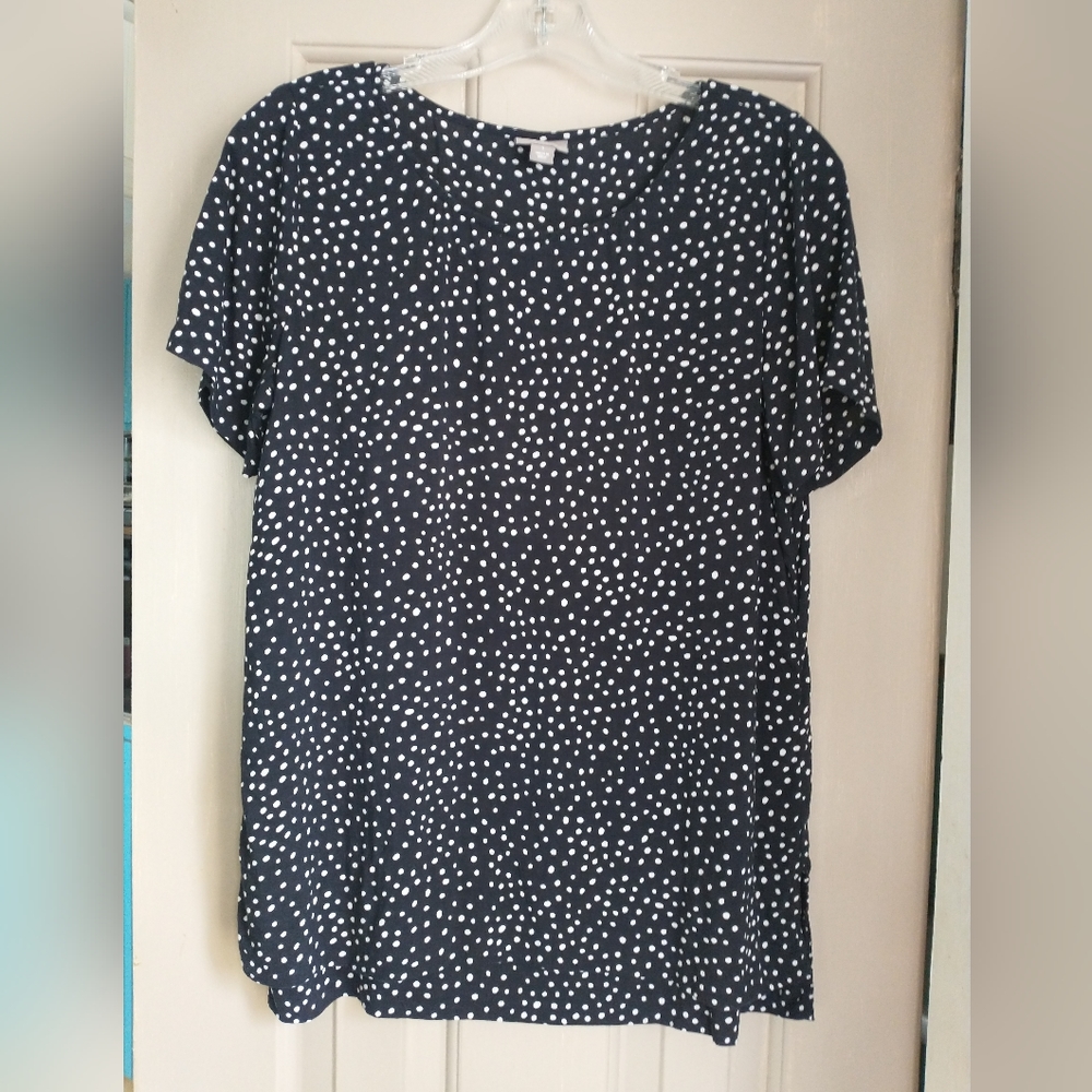 J. Jill Polka Dot Pullover Top Size Small